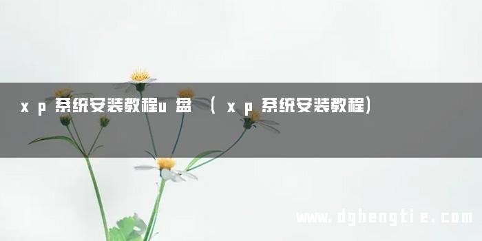 xp系统安装教程u盘 (xp系统安装教程)
